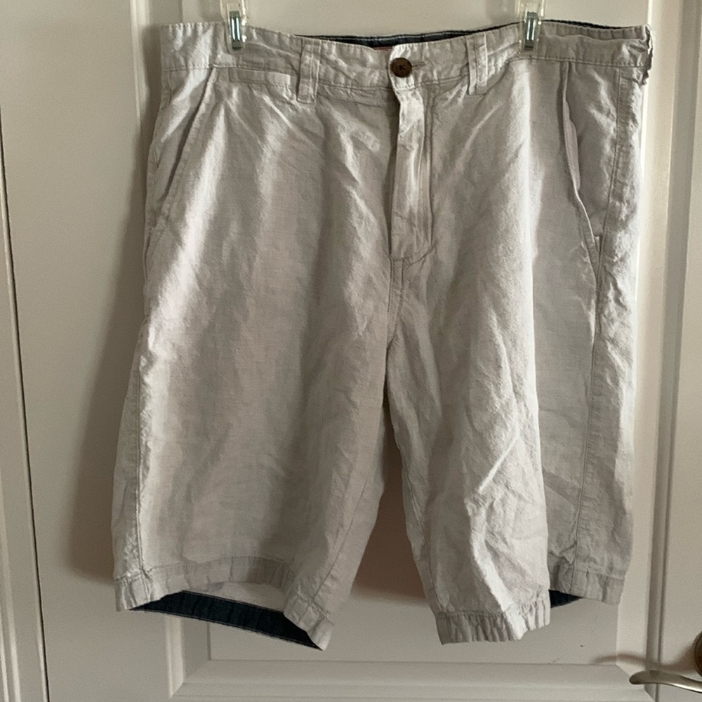 Flag and Anthem Cream White Mens Shorts